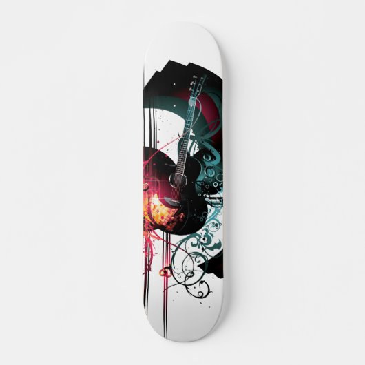 Skateboard Graphique frais de musique avec la guitare (Devant)