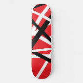 Skateboard Graphique noir, rouge et blanc (Recto)