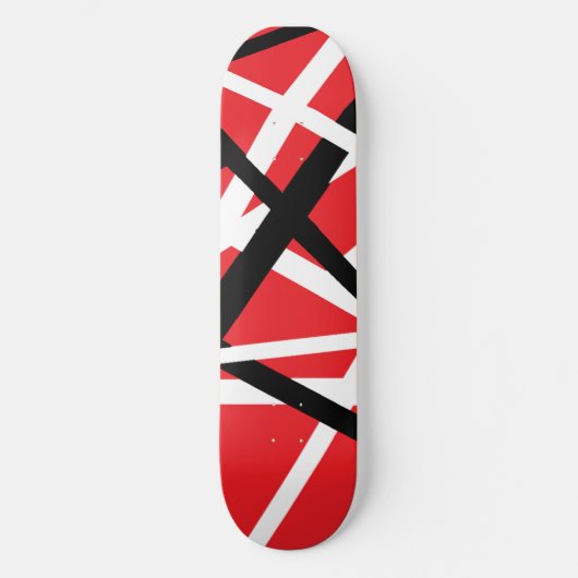 Skateboard Graphique noir, rouge et blanc (Recto)