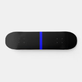 Skateboard Graphique Symbolique de ligne bleue mince (Horz)