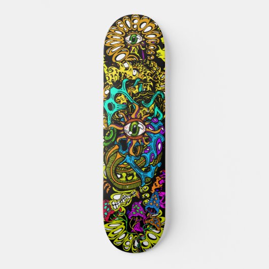 Skateboard Graphiques d'hallucination intense du champignon (Recto)