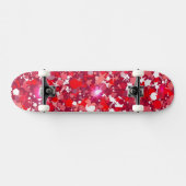 Skateboard Graphisme géométrique abstrait rouge et rose (Horz)