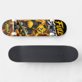 Skateboard Graphisme Monstre Skate Lightning Doré à Pleine Vi (Horz)