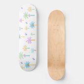 Skateboard Graphisme Rétro Palmiers (Recto)