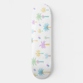 Skateboard Graphisme Rétro Palmiers (Recto)