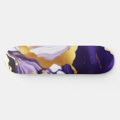 Skateboard Gras Trendy violet jaune or faux marbre (Horz)