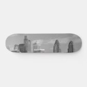 Skateboard gratte-ciel de Philly noir et blanc (Horz)