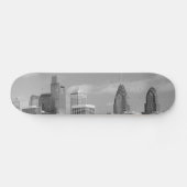 Skateboard gratte-ciel de Philly noir et blanc (Horz)