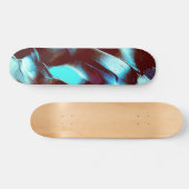 Skateboard Gravé de métal mat, en dégradé brun à cyan (Horz)
