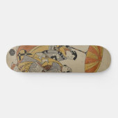 Skateboard Gravure sur bois japonaise #2 (Horz)