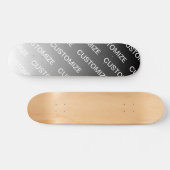 Skateboard Gray (changeable color) Ombre & Text Pattern (Horz)