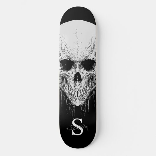 skateboard Gray Skull Monogram (Voorkant)