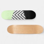 Skateboard Gray Zigzag, Gray Chevron, Zigzag Pattern, Mint (Horz)