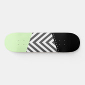 Skateboard Gray Zigzag, Gray Chevron, Zigzag Pattern, Mint (Horz)