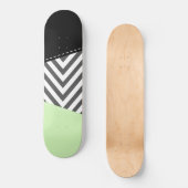 Skateboard Gray Zigzag, Gray Chevron, Zigzag Pattern, Mint (Recto)