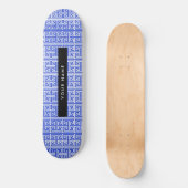 Skateboard Grec Meander Key H Blue, Votre Nom, Personnaliser (Recto)