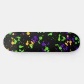 Skateboard Green Blue Yellow Paint Splatter Design Pattern (Horz)