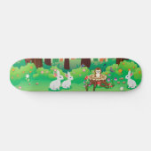 Skateboard Green forest and cute animals (Horz)