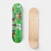 Skateboard Green forest and cute animals (Recto)