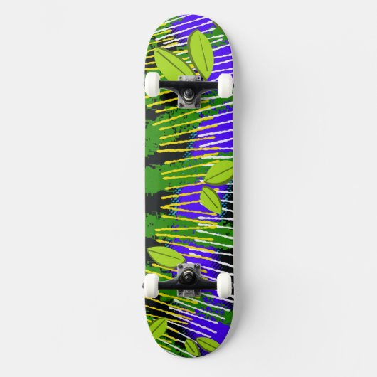 Skateboard Green Motion – Nature Abstraite (Recto)