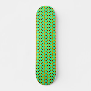 Skateboard Green Polygon Pattern