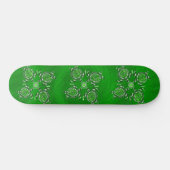 Skateboard Green Turtle Dot Art, (Horz)