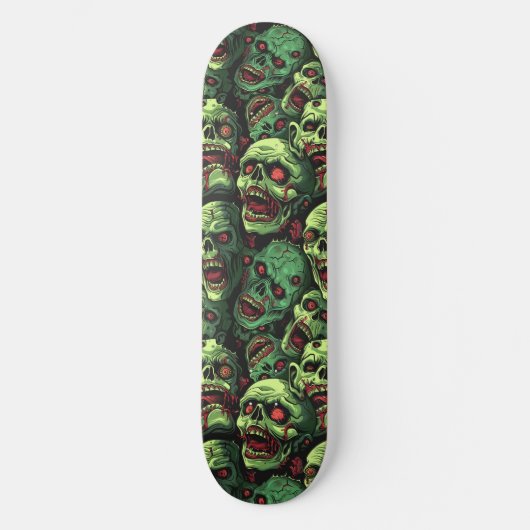 Skateboard Green Zombie Éffrayant Halloween Skate (Recto)