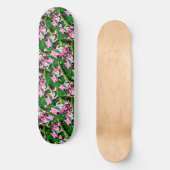 Skateboard Grenouille Rose Sur La Feuille Verte Motif Design (Recto)