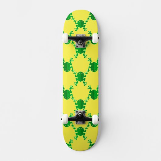 Skateboard Grenouilles mignonnes de bande dessinée (Recto)