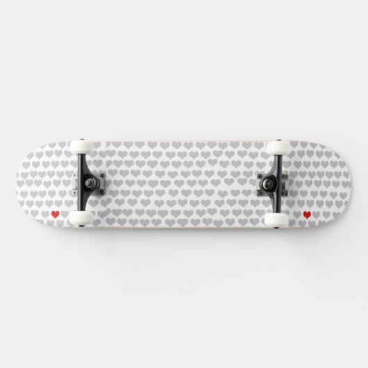 Skateboard - Grey Heart Red Heart (Horz)