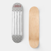 Skateboard Grey White (Voorkant)