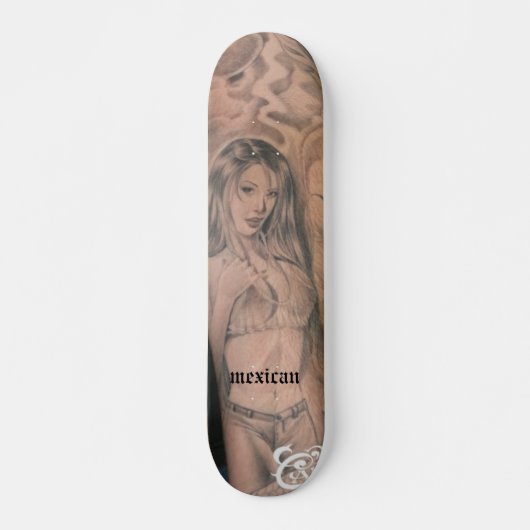 Skateboard gril mexicain (Devant)