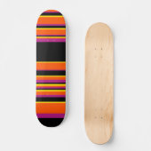 Skateboard Grilles complexes - Noir, Rose, Orange et Jaune (Recto)