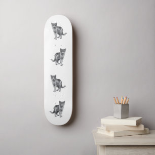 Skateboard Gris chaton