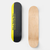 Skateboard Gris et Jaune solides personnalisables (Recto)