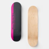 Skateboard Gris et rose solides personnalisables (Recto)