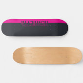 Skateboard Gris et rose solides personnalisables (Horz)
