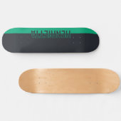 Skateboard Gris solide et vert personnalisable (Horz)