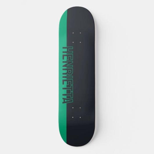 Skateboard Gris solide et vert personnalisable (Recto)
