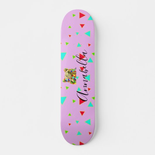 Skateboard Grizzly Bear Rose (Devant)