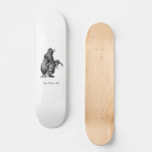 Skateboard Grizzly ours chasse cerfs Dessin simple (Recto)