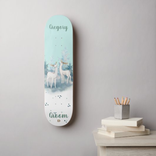 Skateboard Grooms Mint avec marque White Deer Dd (Art mural)