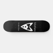 Skateboard groomsman ajouter nom année noir arc chemise crava (Horz)
