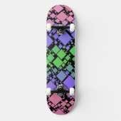 Skateboard Groovy Boho Rétro Mod Géométrique Fierté Trigender (Recto)