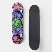 Skateboard Groovy Boho Rétro Mod Géométrique Fierté Trigender (Recto)