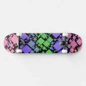 Skateboard Groovy Boho Rétro Mod Géométrique Fierté Trigender (Horz)