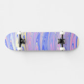 Skateboard Groovy Éclectique Fantaisiste Ondulé Pastel Abstra (Horz)