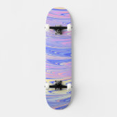 Skateboard Groovy Éclectique Fantaisiste Ondulé Pastel Abstra (Recto)