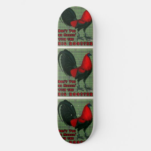 Skateboard Gros Rooster Rouge (Recto)