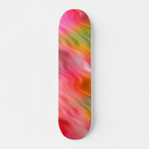 Skateboard Grue colorée Fleur Wavy Texture